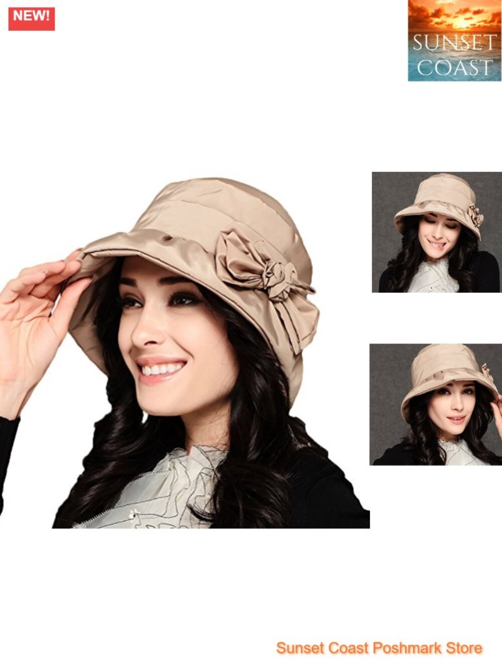 Women's Waterproof Windproof Bucket Hat - 100% Polyester, One Size Lightweight